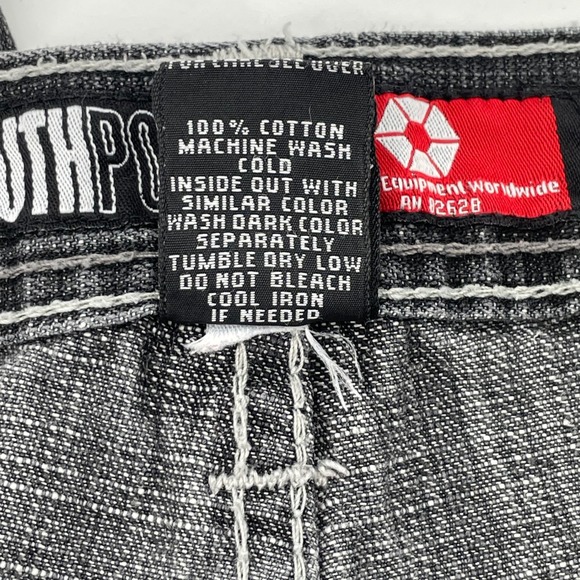 Southpole Baggy Wide Leg Jeans Mens 34x30 Faded Black Y2K Hip Hop Red Tab Vtg. - Picture 5 of 12